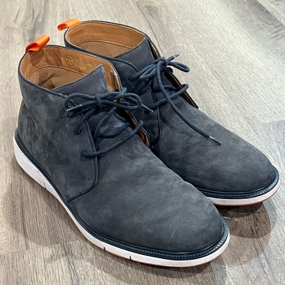 SWIMS Waterproof Men’s Size 10 Blue Navy Suede Chukka Boots Shoes - Picture 1 of 13